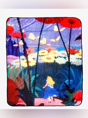Disney Alice in Wonderland Throw blanket 50x60 new